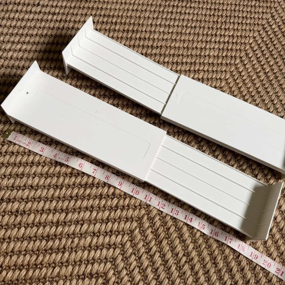 Adjustable Drawer Dividers White 14”-18” Kitchen Bathroom Organization Organize